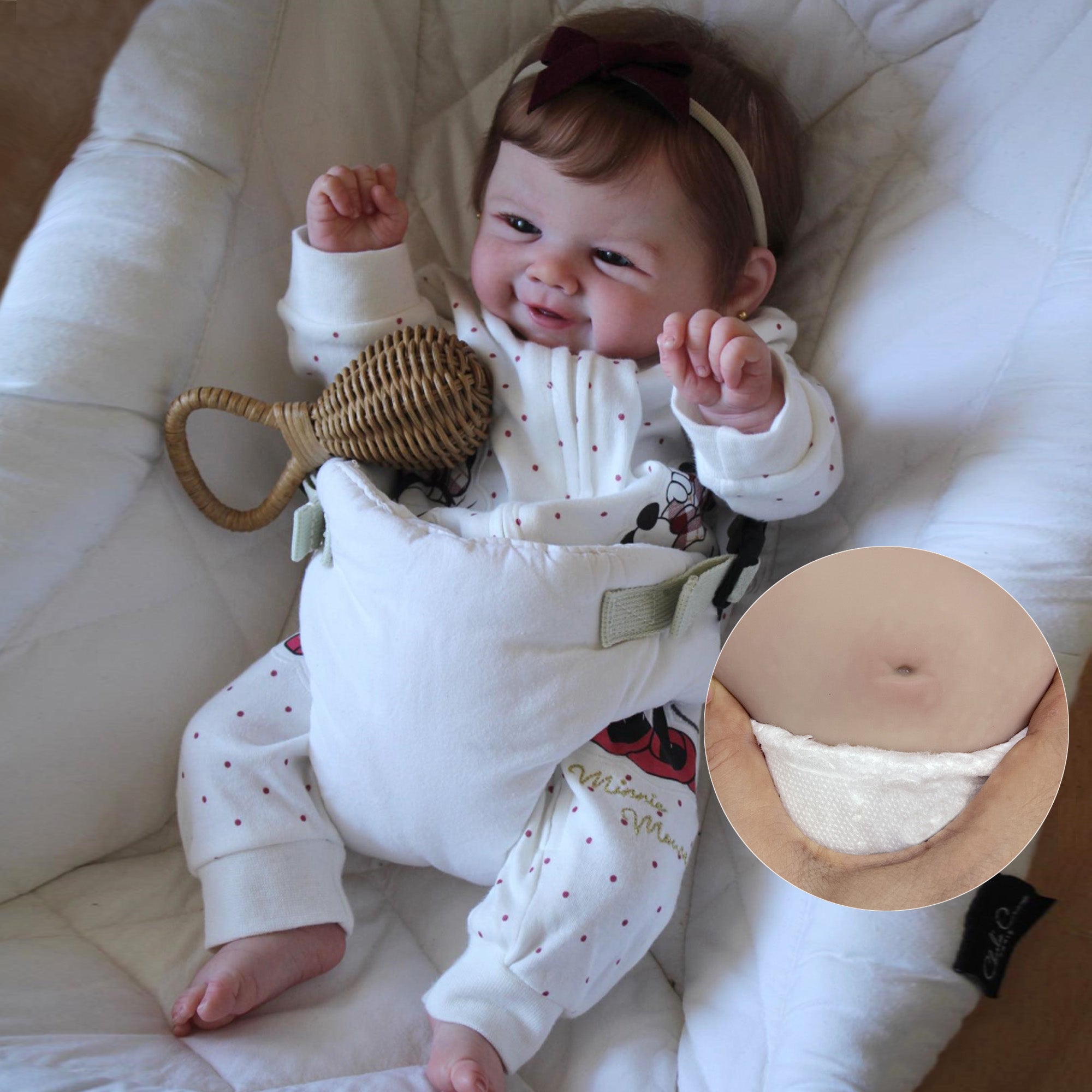 Susie 🎀,lifelike Reborn Silicone baby Doll 48cm