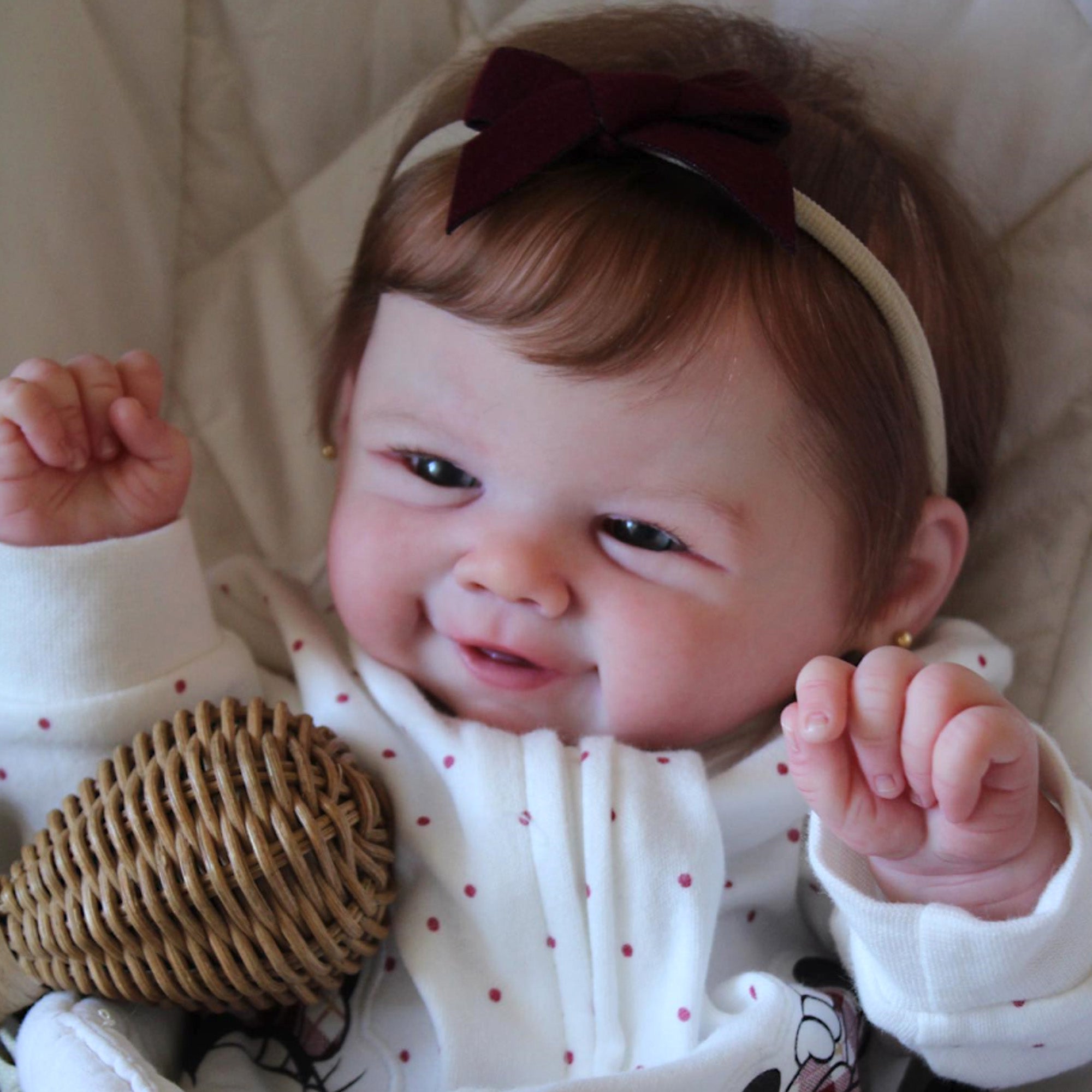 Susie 🎀,lifelike Reborn Silicone baby Doll 48cm